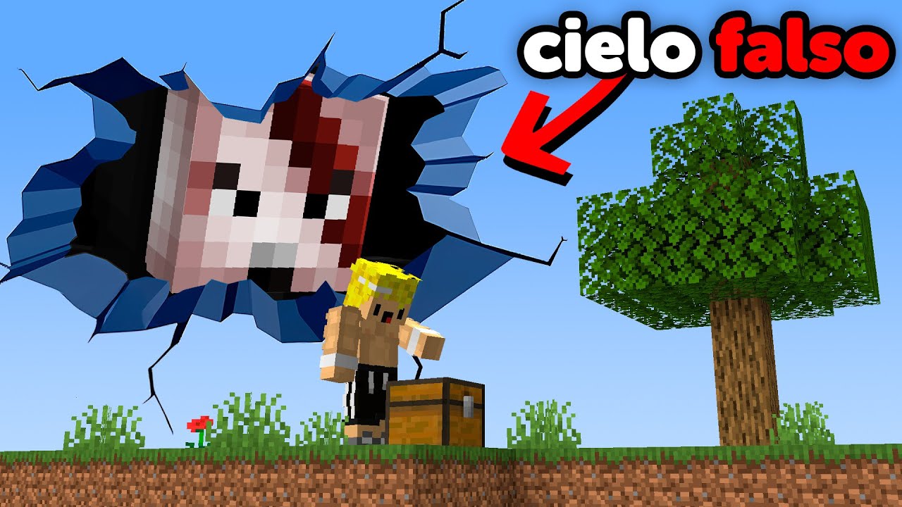 Trolleé a Mi Amigo con CIELO FALSO en Minecraft
