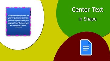 How to Center Align Text in a Shape with Google Docs