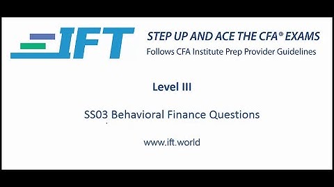Level III CFA SS 03 Practice Questions