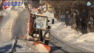 Как устраняют последствия снегопадов