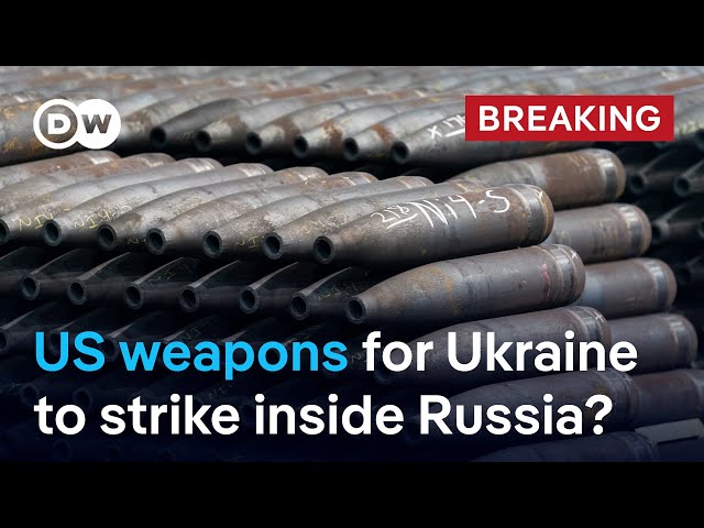 US President Joe Biden allows Ukraine to use some US weapons to strike inside Russia | DW News class=