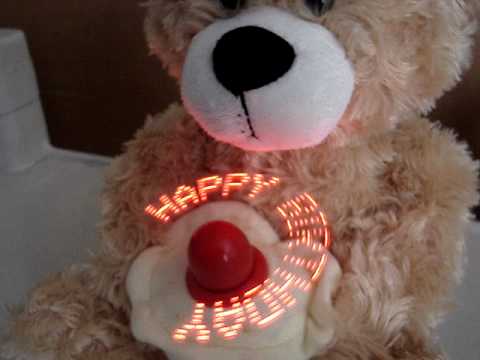 happy birthday singing teddy bear