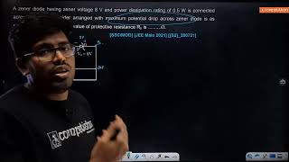 A zener diode having zener | 26 JULY 2021 SHIFT 2 JEE MAIN PYQ