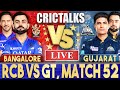 Live rcb vs gt match 52 bangalore  ipl live scores  commentary  ipl 2024  3 overs