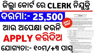 District Court Clerk Requirement 2023 | Odisha Govt Job | Full Details By Abhishek