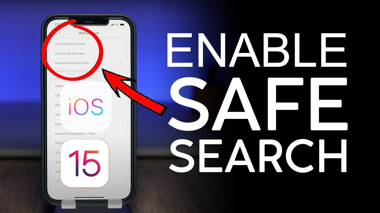 how to put safe search on iphone