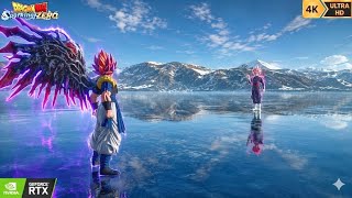 Gogeta (Angel) VS Goku Black (Evil), Unique & Insane Battle, Dragon Ball Sparking Zero, 4K 60FPS.