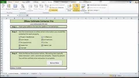 Excel VBA - Zillow Estimate Extractor Pro