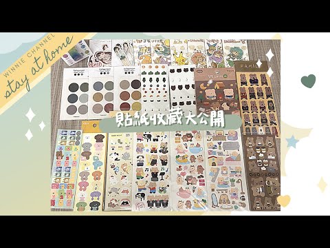 療癒貼紙收藏大公開！🥳｜蝦皮＆pinkoi購入手帳好朋友｜bamtoree｜dinotaeng｜stay at home【winnie開箱】