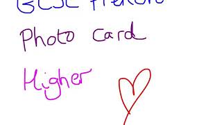 French GCSE Oral Higher Photo Card