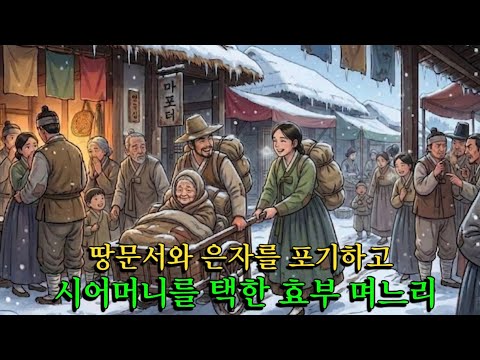 땅문서와 은자를 포기하고 시어머니를 택한 효부 며느리 | 설화 야담 옛날이야기 구전설화 잠잘때듣는이야기 전래동화 오디오북