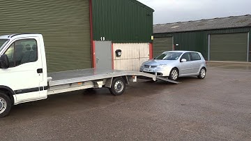 Loading your vehicle on to the car transporter