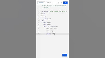 Python Program To Print Fibonacci Sequence | Python For Beginners | #python