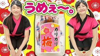 【クレーンゲーム】箱入りお菓子「カリカリ梅」を実況して、負けたらすっぱい罰ゲーム！【ボンボンTV】