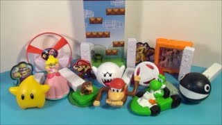 2008 SUPER MARIO NINTENDO Wii SET OF 10 BURGER KING FULL COLLECTION VIDEO REVIEW