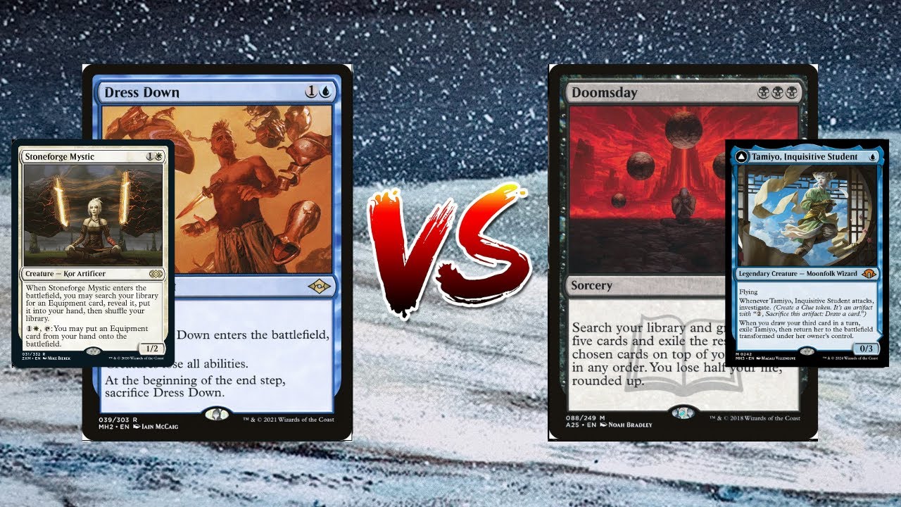 MTG Legacy Stoneblade VS UB Doomsday (Stoneforge Mystic Vs Tamiyo, Inquisitive Student)