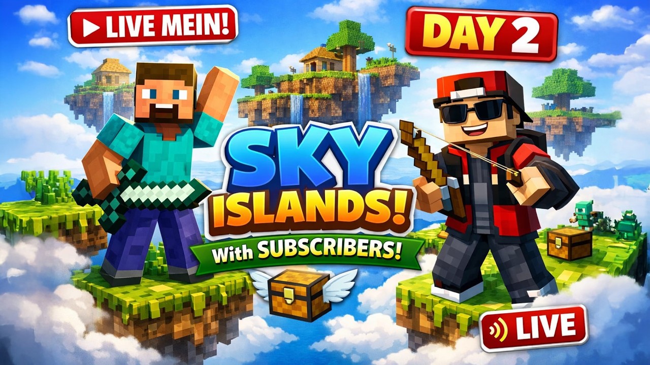 Playing Skyblocks Island In Minecraft | Live 🔴 @GamerFleet - YouTube