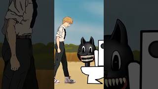 Skibidi Toilet Vs Chainsaw Man, Cartoon Cat 😀😀#shorts #skibiditoilet