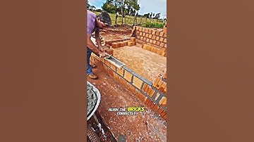 Efficient Bricklaying Technique for Strong Wall Construction | Educational Tutorial🇺🇸