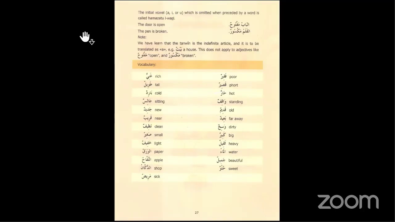 Madinah Arabic Book 1 Lesson 3, 1st Jan 2021