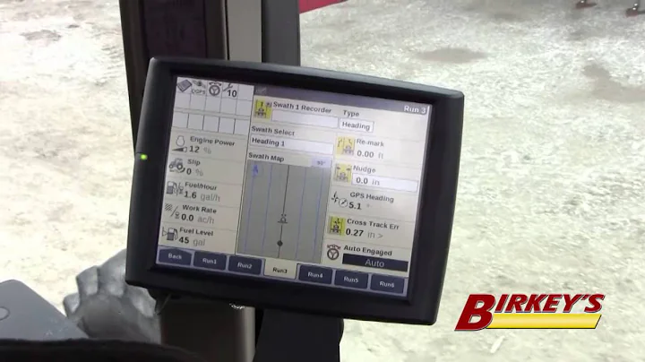 Birkey's: Setting up a heading line on a Pro 700 monitor