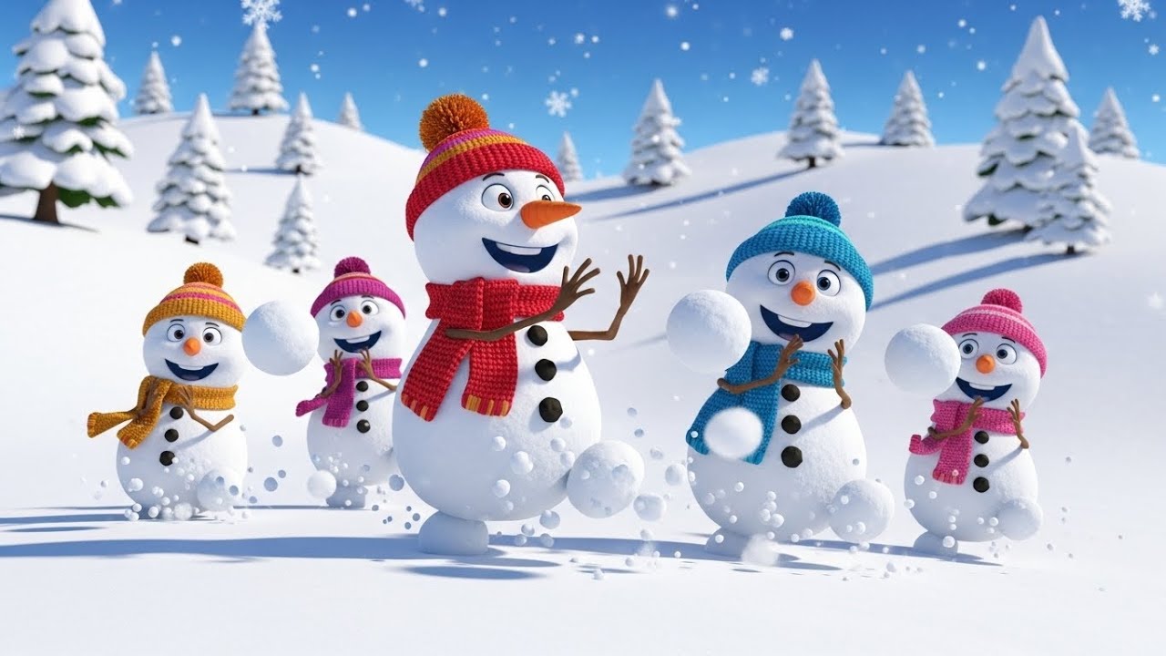 Snowman Shake Fun | kids nursery rhymes | Baby Song, Winter & Snowman ...