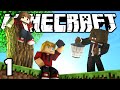 Minecraft SkyBlock Survival Episode 1! w/Mitch & Jerome