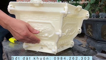 Mẫu khuôn mới - Khuôn lục giác rộng 40cm cao 22cm đã thiết kế chân giả chuẩn dáng chậu