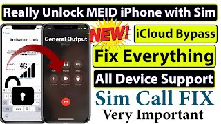 How to Unlock MEID iPhone iCloud with Signal, Sim Call Fix/Network | New iCloud Bypass | All iPhone