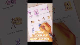 Drawing stickman bodies with powers(Hydroenergy, Water Ball and Aqua Pulse Beam)✍🏻  #shorts #drawing