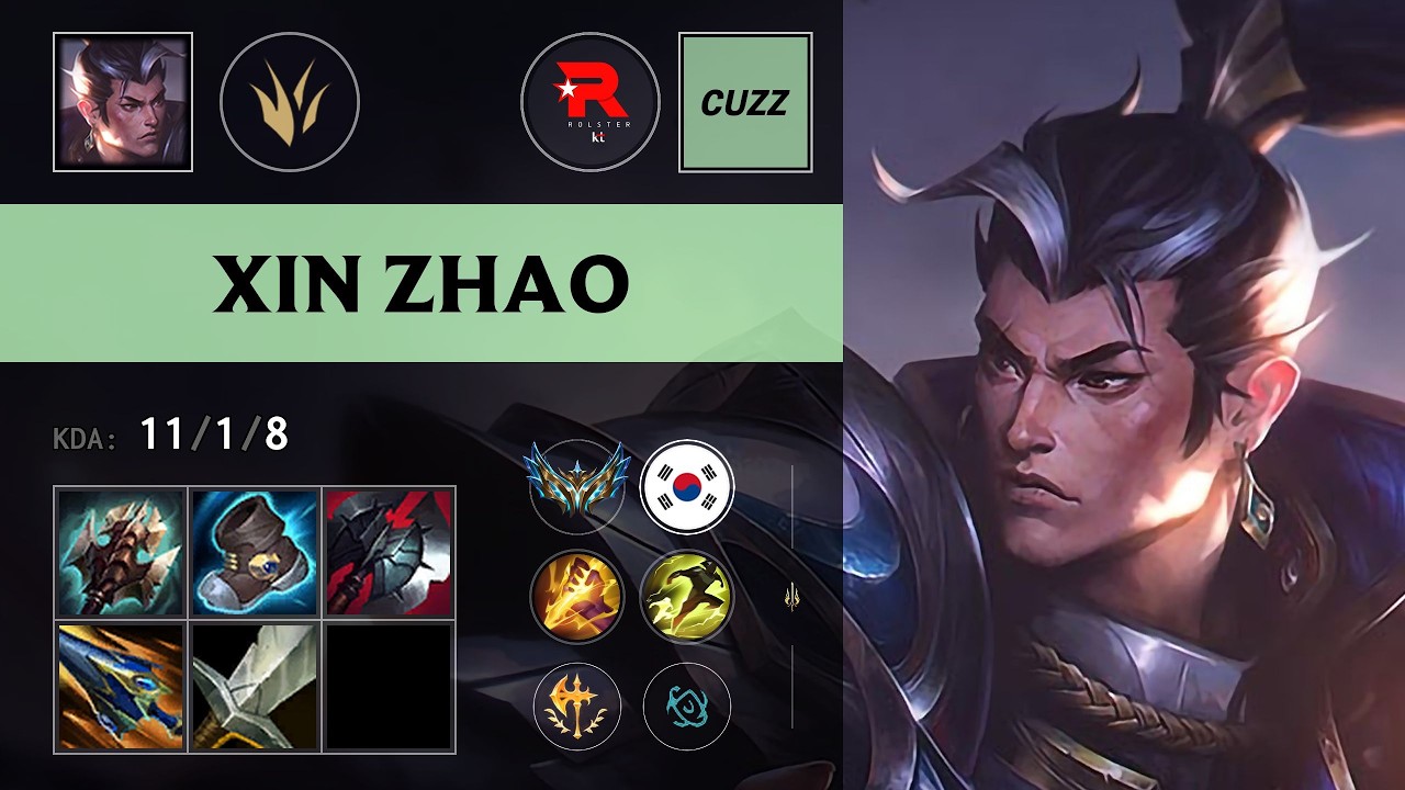 KT Cuzz) Xin Zhao Jungle vs Nidalee - KR Challenger Patch 26.12