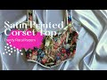 Estelle floral print renaissance corset overbust bodice top corsettop corsetblouse printed