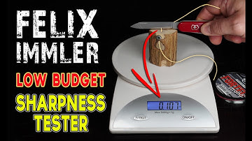 How sharp is our knife? Determine it with a kitchen scale and fishing line. Edge On Up BESS Scale...