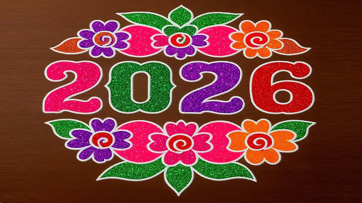 New Year Rangolis 2026\16dots New Year Muggulu \New Year Kolams \ New Year Festival Rangoli \ New\sk