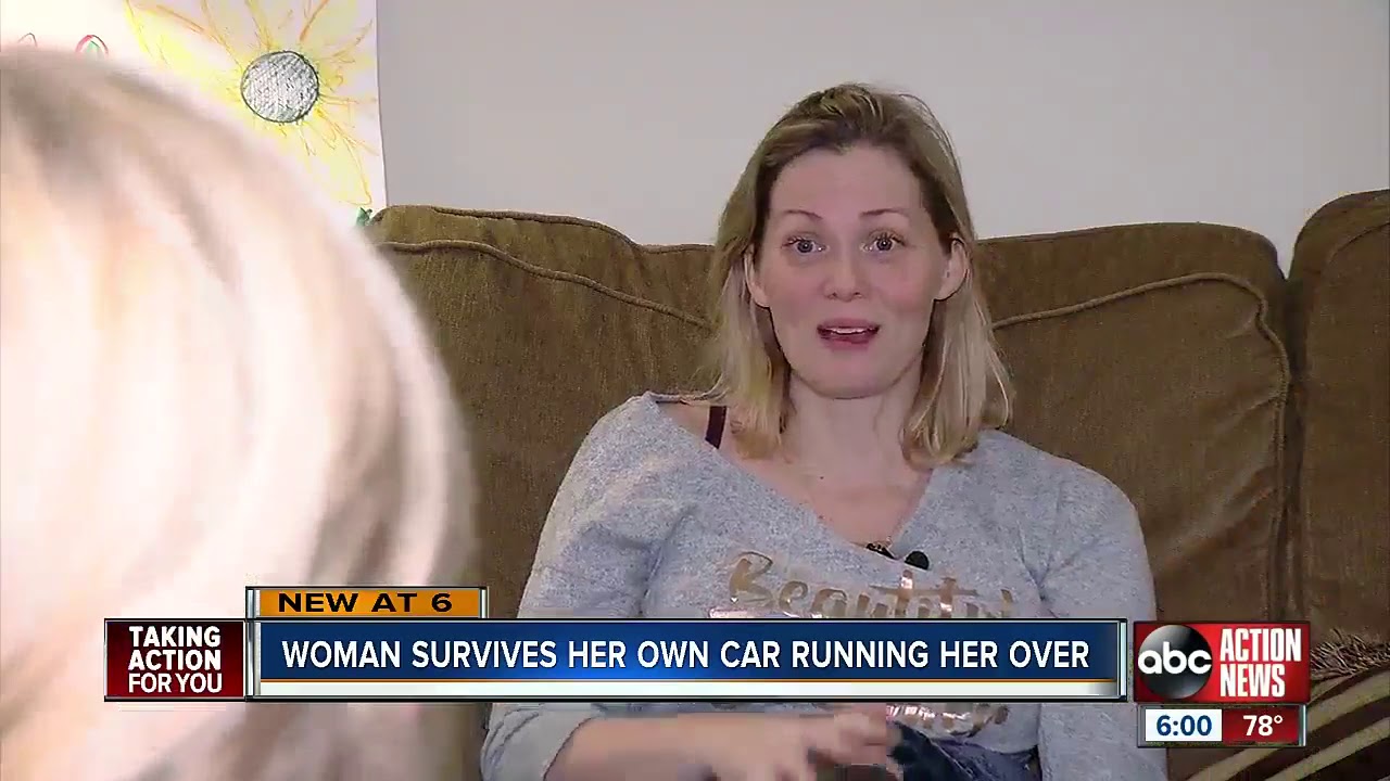Florida woman run over by her own car twice, lucky to be alive after ...
