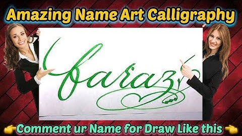 Faraz Name Signature Calligraphy Status | How to Draw, Cursive Calligraphy with Cut Marker