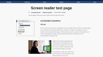 Screen reader demo