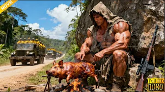 A man barbecuing on the roadside is the top hunter—he lures Japs into the woods and wipes them out.
