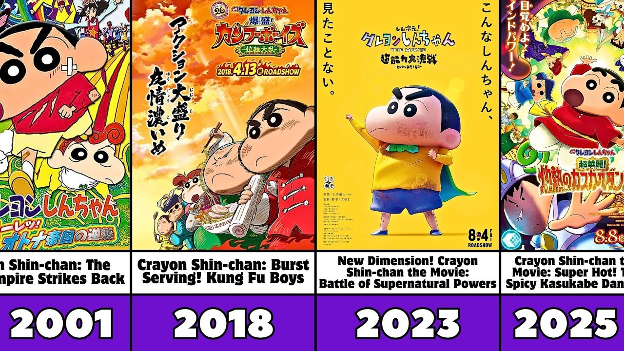 All Crayon Shin-Chan Movies List - (1993-2025) - YouTube
