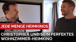 Christopher und sein perfektes Heimkino im Wohnzimmer. Akustik Optimierung inklusive.