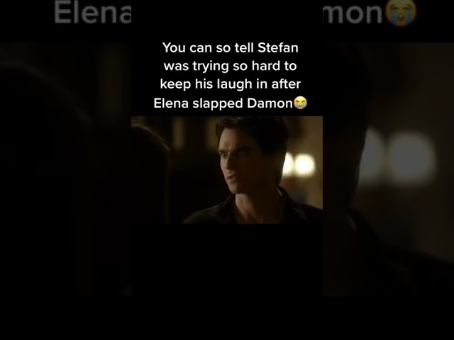 Stefan was trying so hard to keep his laugh😂#stefansalvatore#damonsalvatore#elenagilbert#tvd#shorts class=