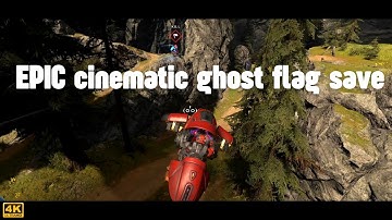 When 1 ghost takes on 8 enemies | INSANE CINEMATIC flag save | Halo Infinite CTF Xbox Series X