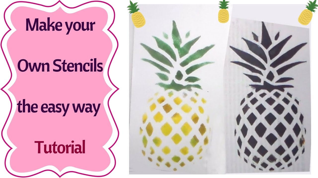 how-to-make-your-own-stencils-at-home-easy-tutorial-youtube