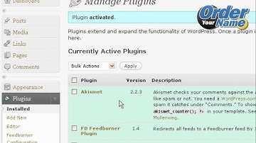 OrderYourName.com - WordPress Feedburner Redirectfeed