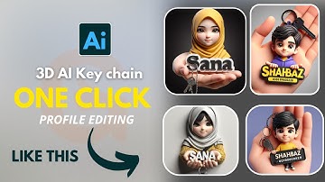 How to create 3D AI Key chain boy girl Images ||  Viral photo editing  bing image creator tutorial