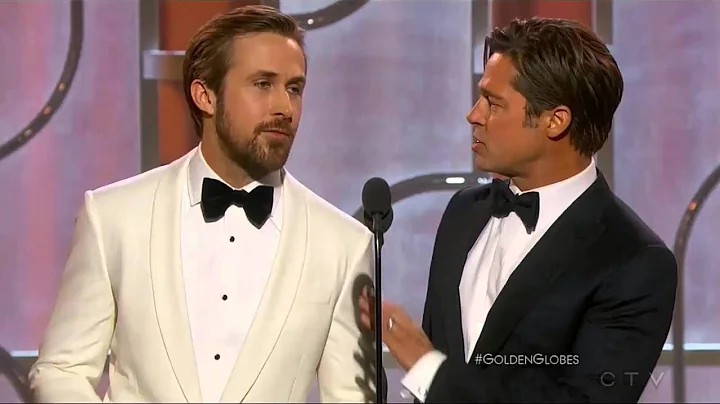 Ryan Gosling and Brad Pitt present at the 2016 Golden Globes