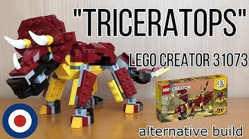 LEGO Creator 31073 Alternative build tutorial TRICERATOPS、レゴクリエイター31073を恐竜トリケラトプスに組み替え