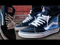 How To Lace Vans Sk8 Hi (3 Ways w/ ON FEET) | BEST ON YOUTUBE!
