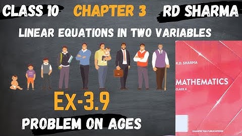 RD SHARMA Ex-3.9 | Class10 maths | chapter 3 | Pair of Linear equations in two variables