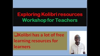 Exploring resources and features on Kolibri